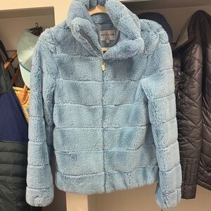 PATTY KIM Women's Light Blue Teddy Jacket